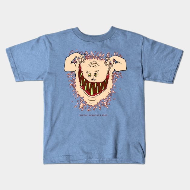 Pinchy Face Kids T-Shirt by spiralsaint